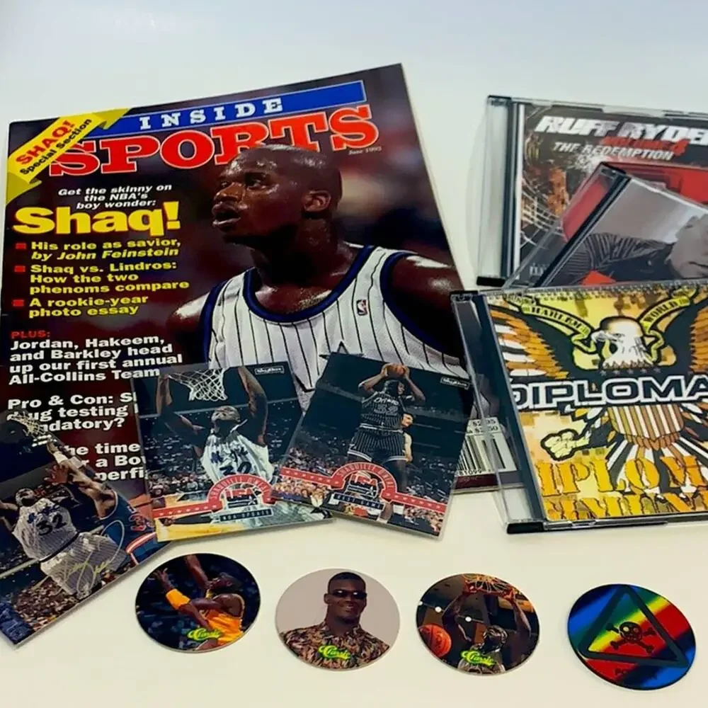 Inside Sports Shaq Pack Pogs Cards Basketball Ruff Ryders Fat Joe Diplomats